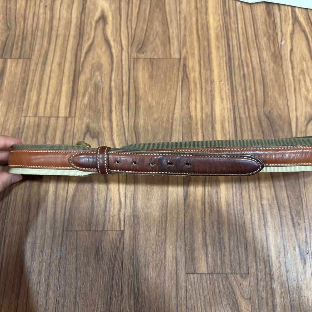 Trafalgar Women’s Belt Brown Leather And Cloth. Likely A Size 28-30. 38 Inches